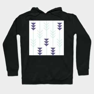 Boho Chic Blue Arrow Pattern Hoodie